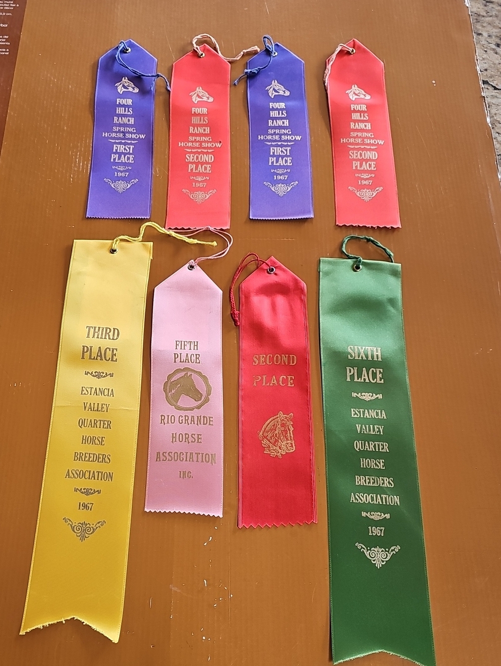 Vintage 1967 New Mexico Horse Show Ribbon Lot (8 Ribbons)